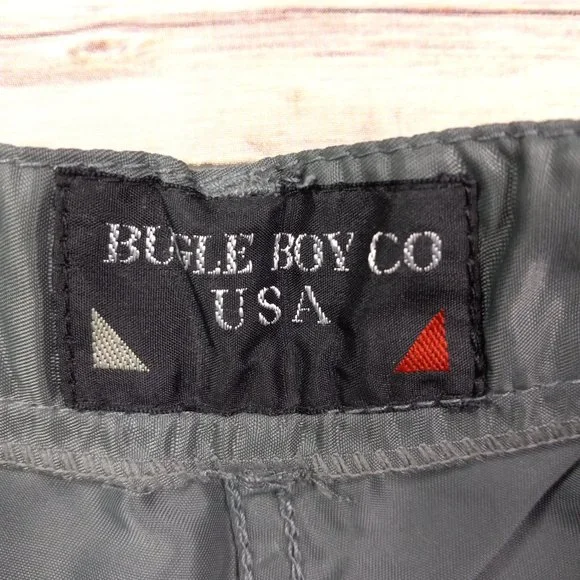 Vintage Bugle Boy 29M Countdown Parachute Pants Gray With Black Zippers - Picture 6 of 12